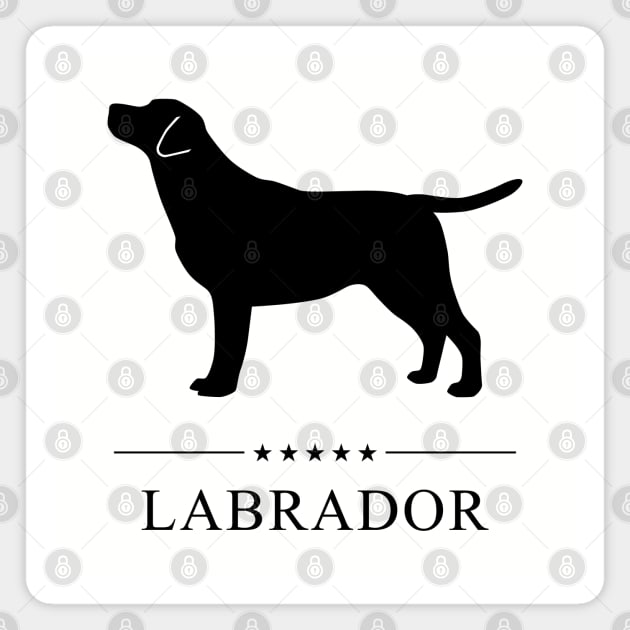 Labrador Retriever Black Silhouette Magnet by millersye